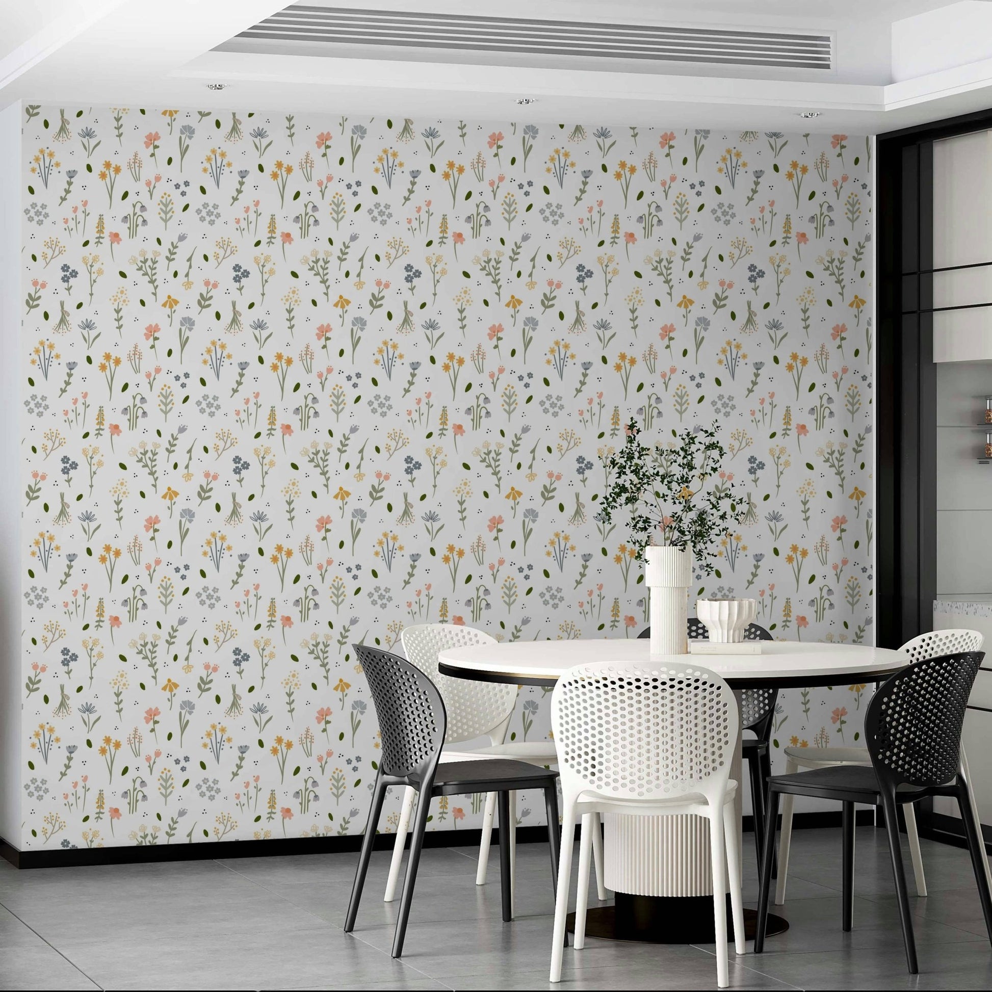Flower meadow seamless print

