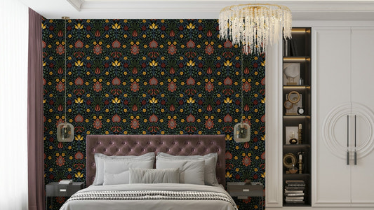 A wallpaper featuring an intricate, detailed pattern.