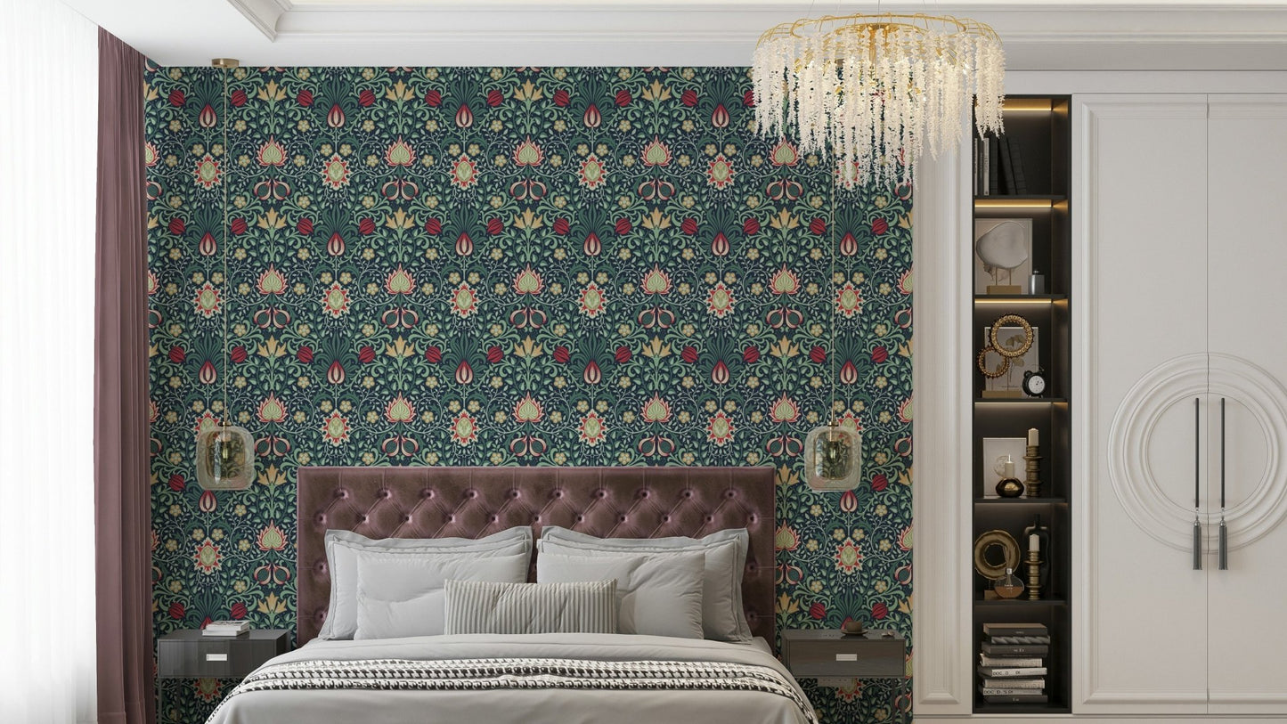 A wallpaper featuring an intricate, detailed pattern.

