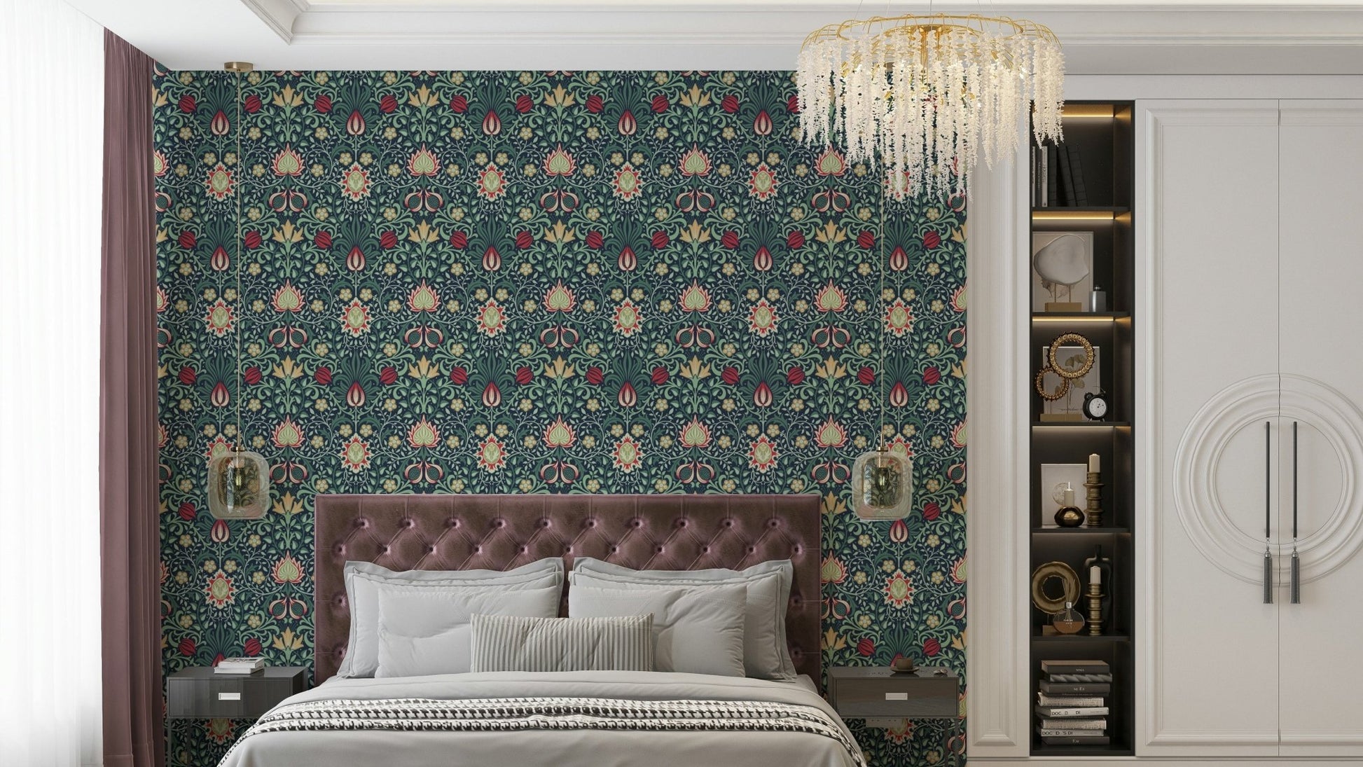 A wallpaper featuring an intricate, detailed pattern.

