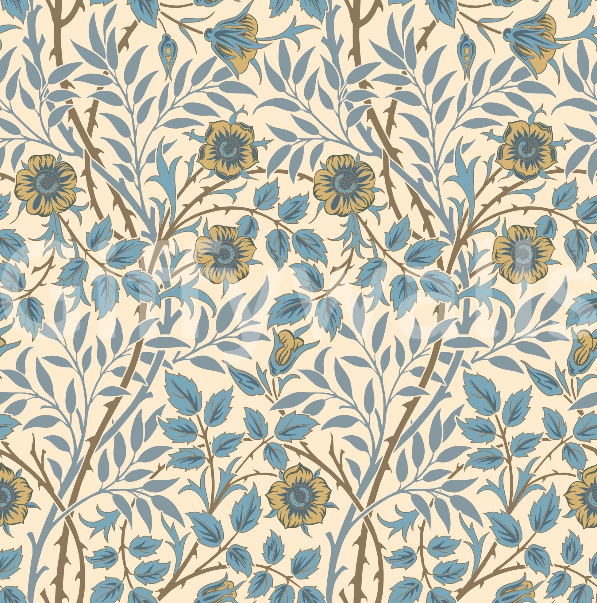 The wallpaper has a smooth, non-reflective matte finish.

