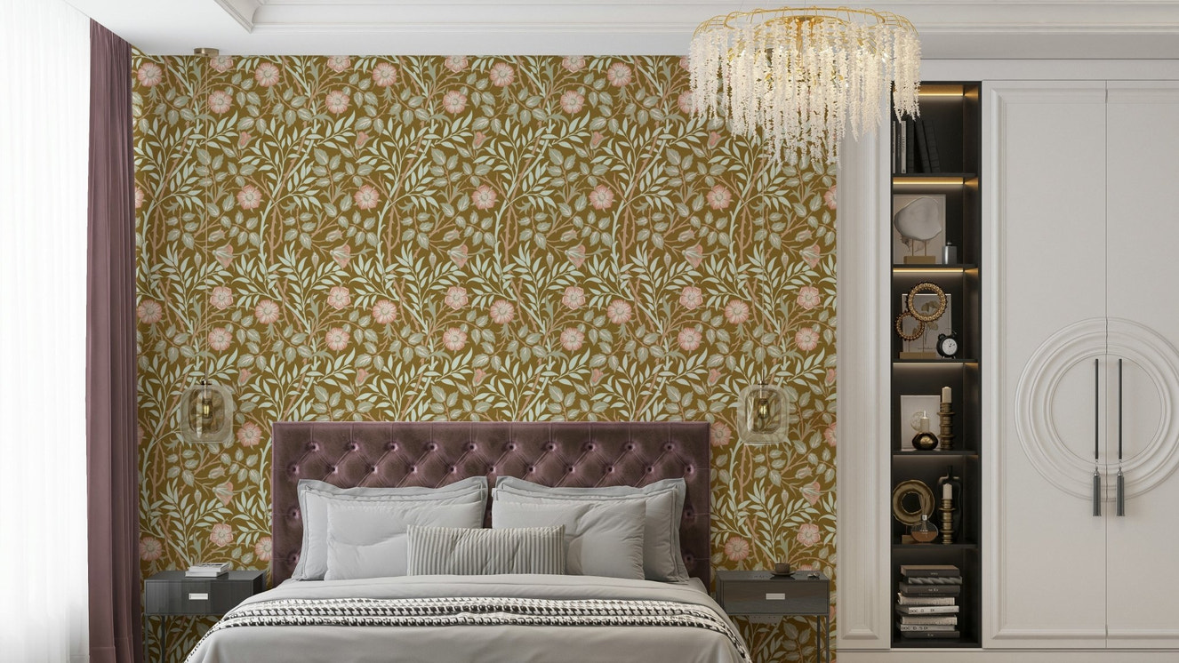 A wallpaper featuring an intricate, detailed pattern.

