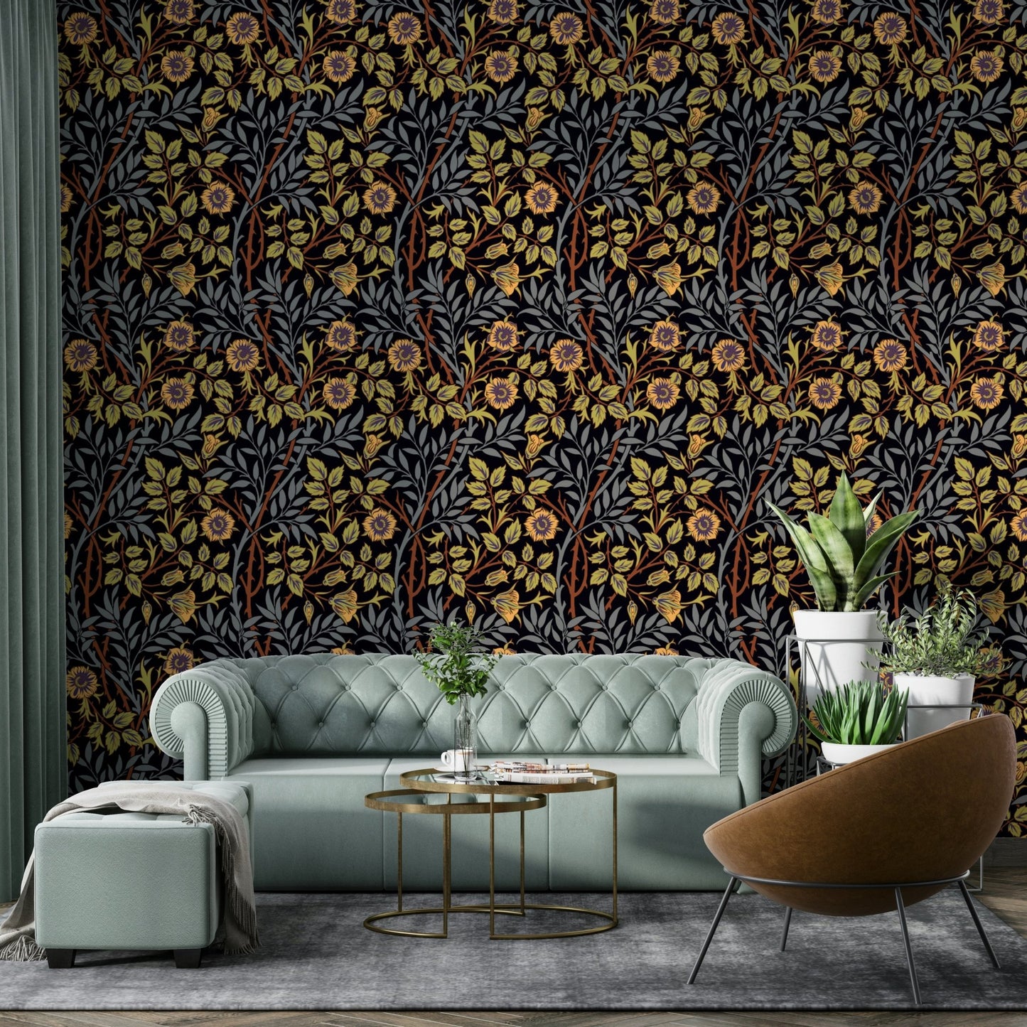 The design has a very polished and luxurious effect on the space.

