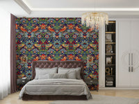 The room's lighting highlights the classic feel of the pattern.

