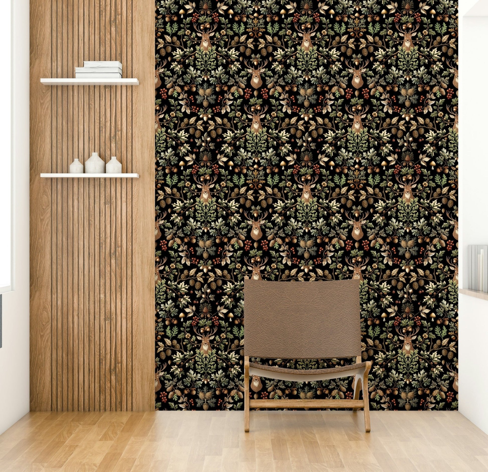High-quality image of the William Morris vintage wallpaper

