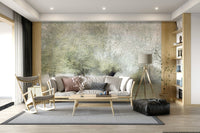 An artistic minimalist form mural for home decor.