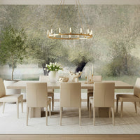 A serene botanical pattern wall mural for your decor.