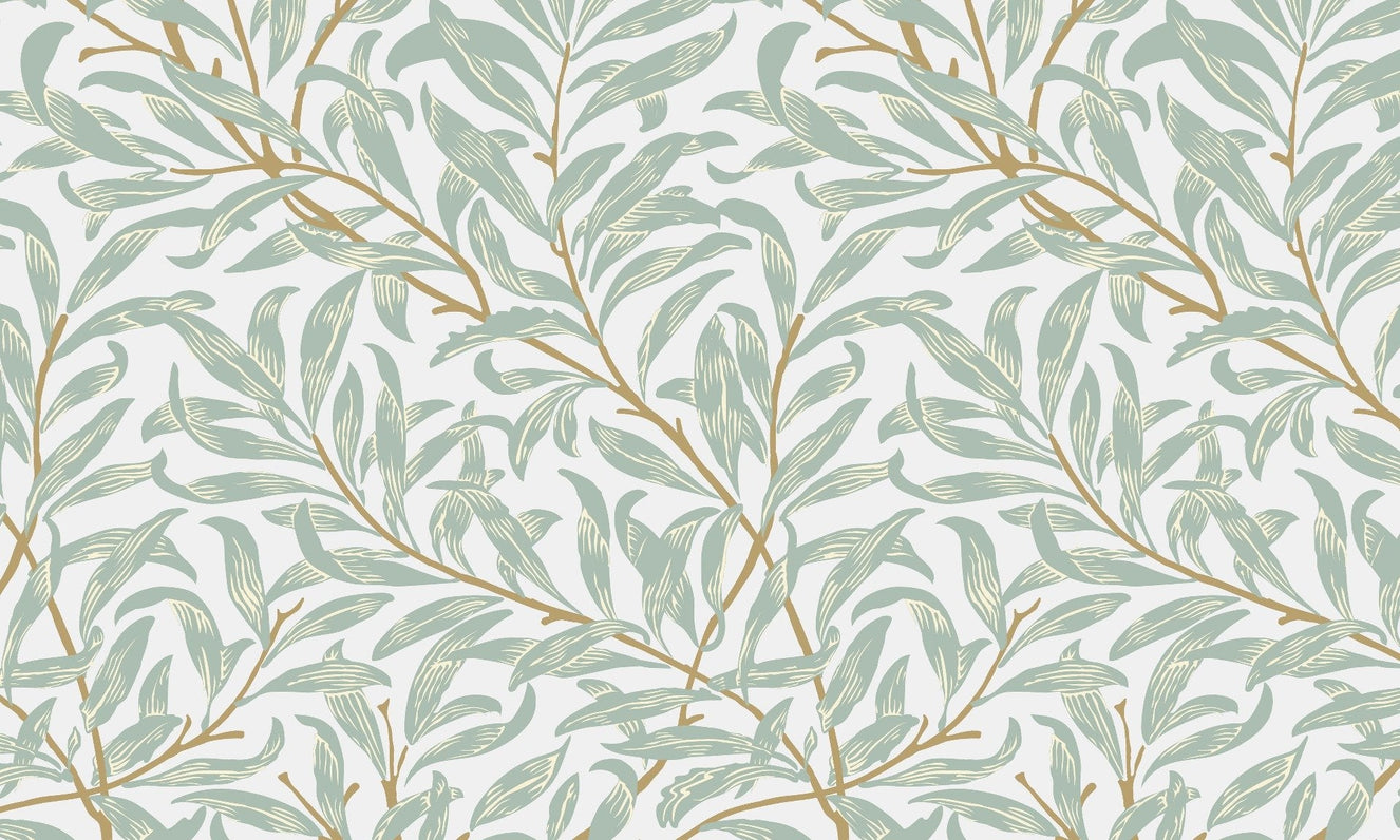 Abstract Green Leaves Wallpaper Murals