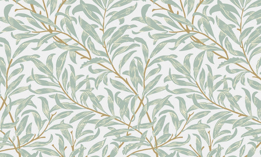 Abstract Green Leaves Wallpaper Murals