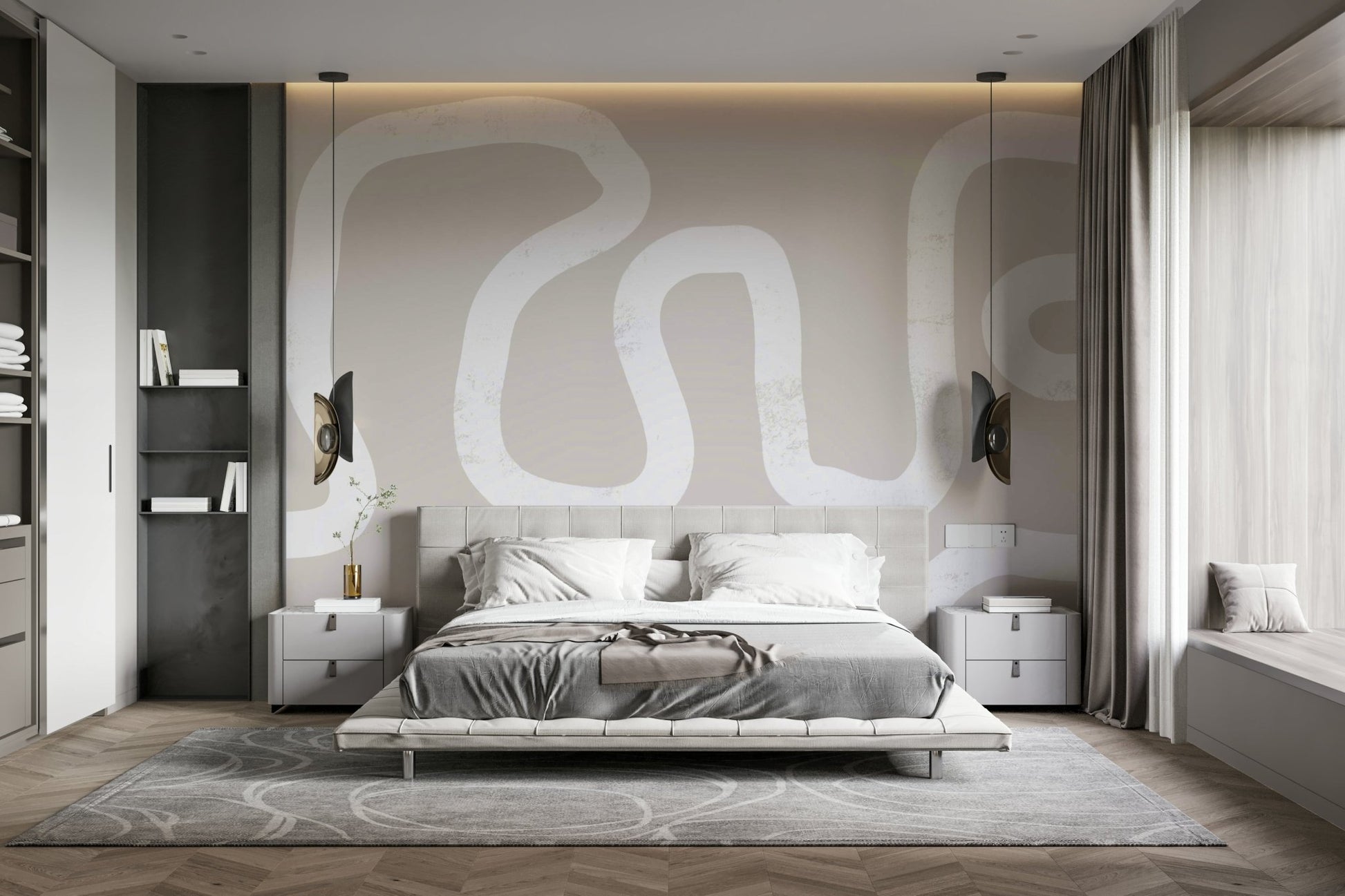 A serene abstract path wall mural for your decor.

