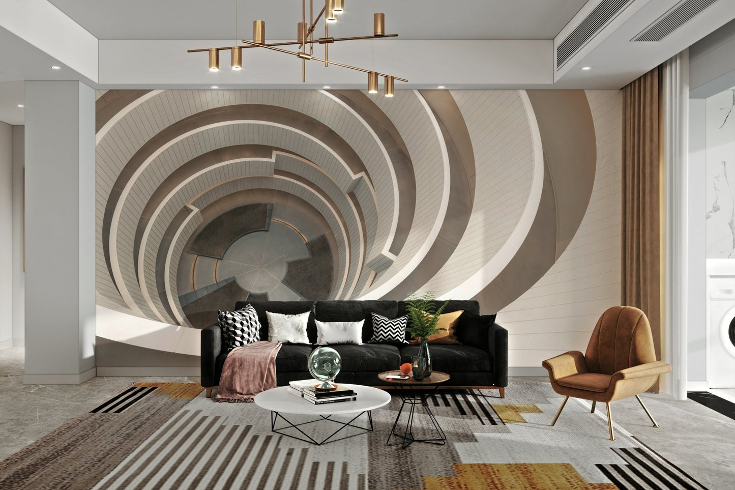 Winding Stairs wall mural design

