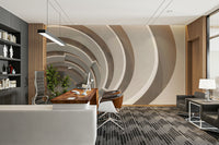 Architectural staircase swirl wallpaper

