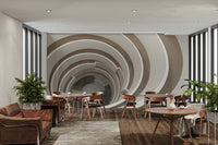 Modern spiral staircase wall design

