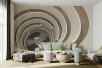 Staircase illusion mural for interiors

