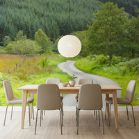 Winding Way Serenity Wall Mural focal point for a bedroom.