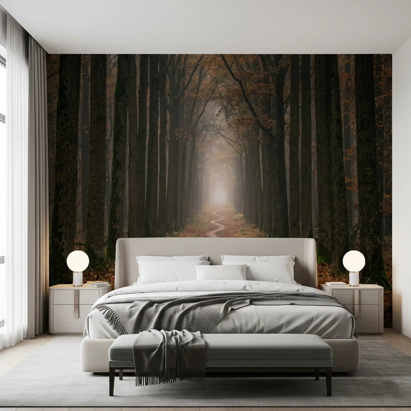 Winding Woodland Way Wall Mural