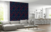 Nature inspired fruit wallpaper mural for a hallway feature wall.