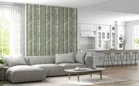 A graceful subtle pattern wall mural in cool, white and gray tones.