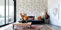 Artistic Winter Bloom Watercolor floral wallpaper light background., GD7204