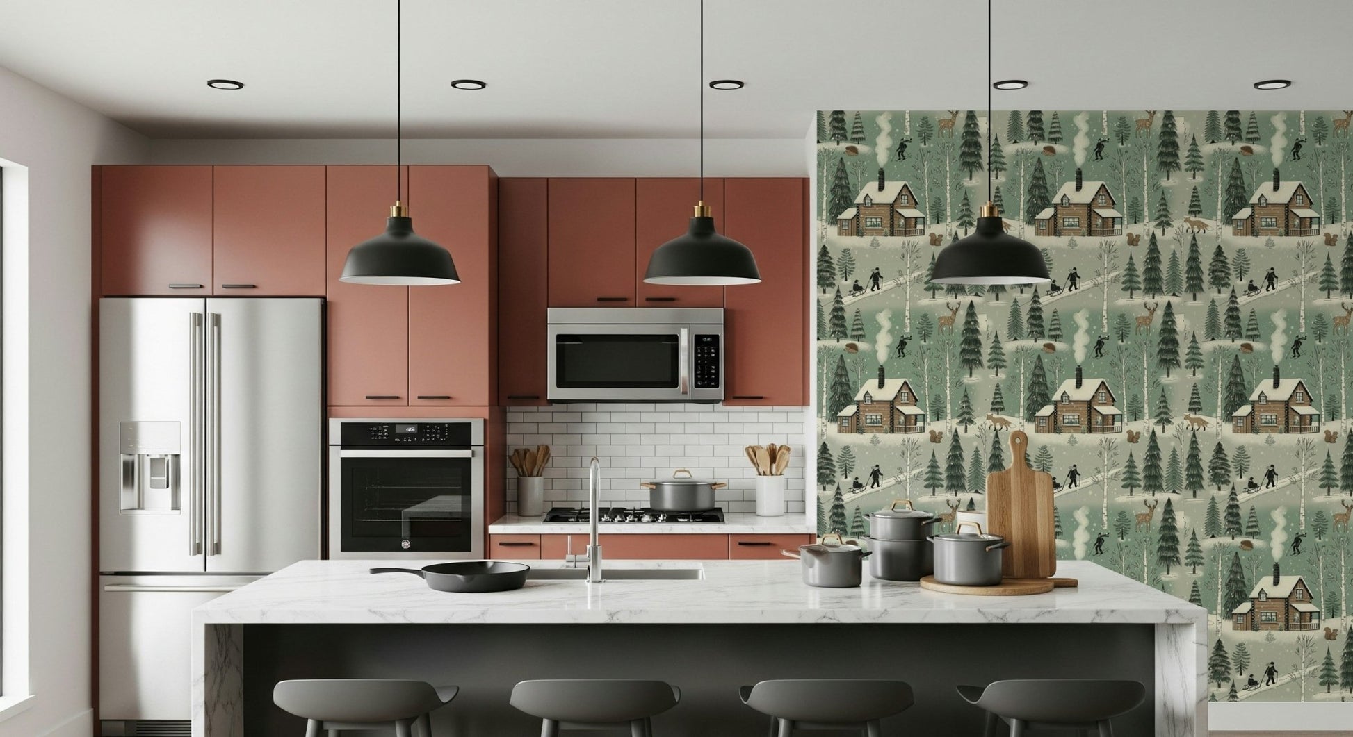 A classic natural theme wallpaper for walls.