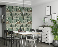 A serene tranquil woods wall mural for your decor.
