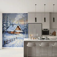 Winter Cabin Retreat Wall Mural