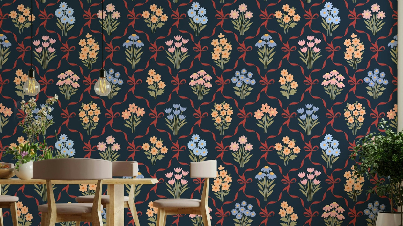 Hand-painted winter flowers for cozy interiors
