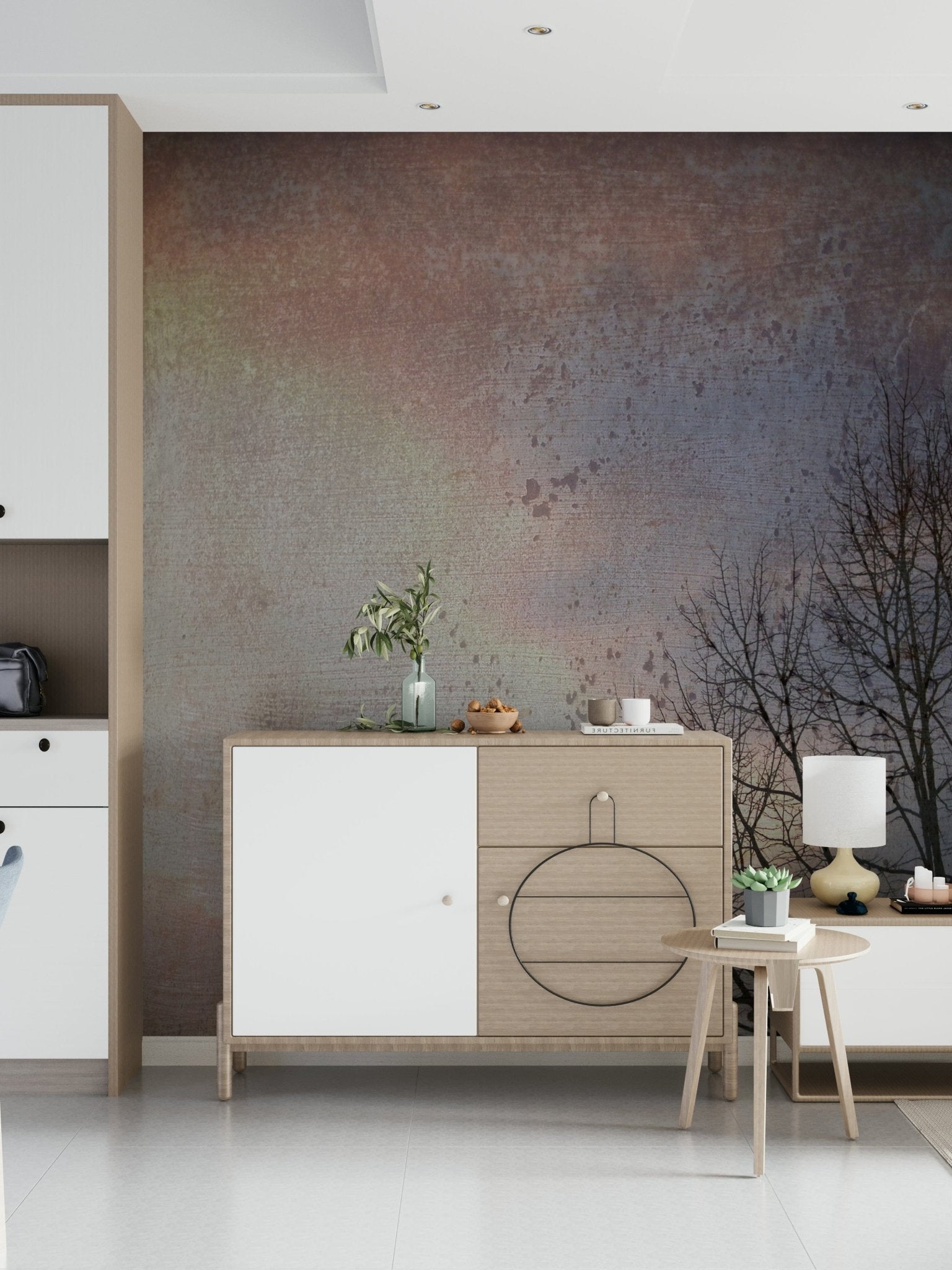 Textured backdrop, soft gradient, Winter Day wallpaper, ethereal, vintage finish.