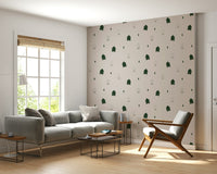 Cozy interior Winter Forest Dreams Wallpaper design backdrop., GD6535