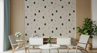 Peaceful subtle Winter Forest Dreams Wallpaper festive aesthetic., GD6535