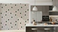 Muted beige Winter Forest Dreams Wallpaper background pattern., GD6535