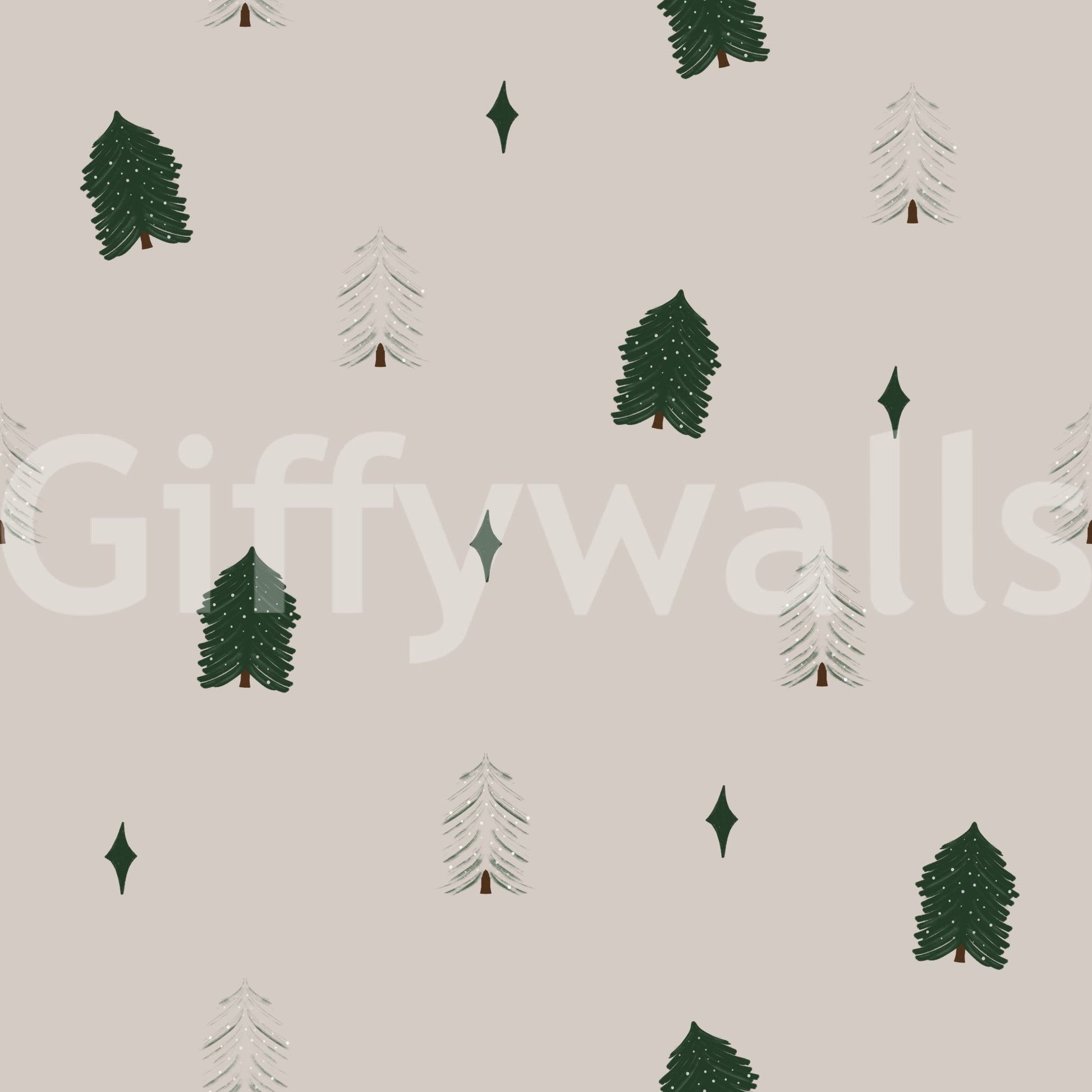 Simple abstract Winter Forest Dreams Wallpaper nature pattern., GD6535