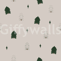 Simple abstract Winter Forest Dreams Wallpaper nature pattern., GD6535