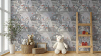 Winter forest hills scenic wallpaper
