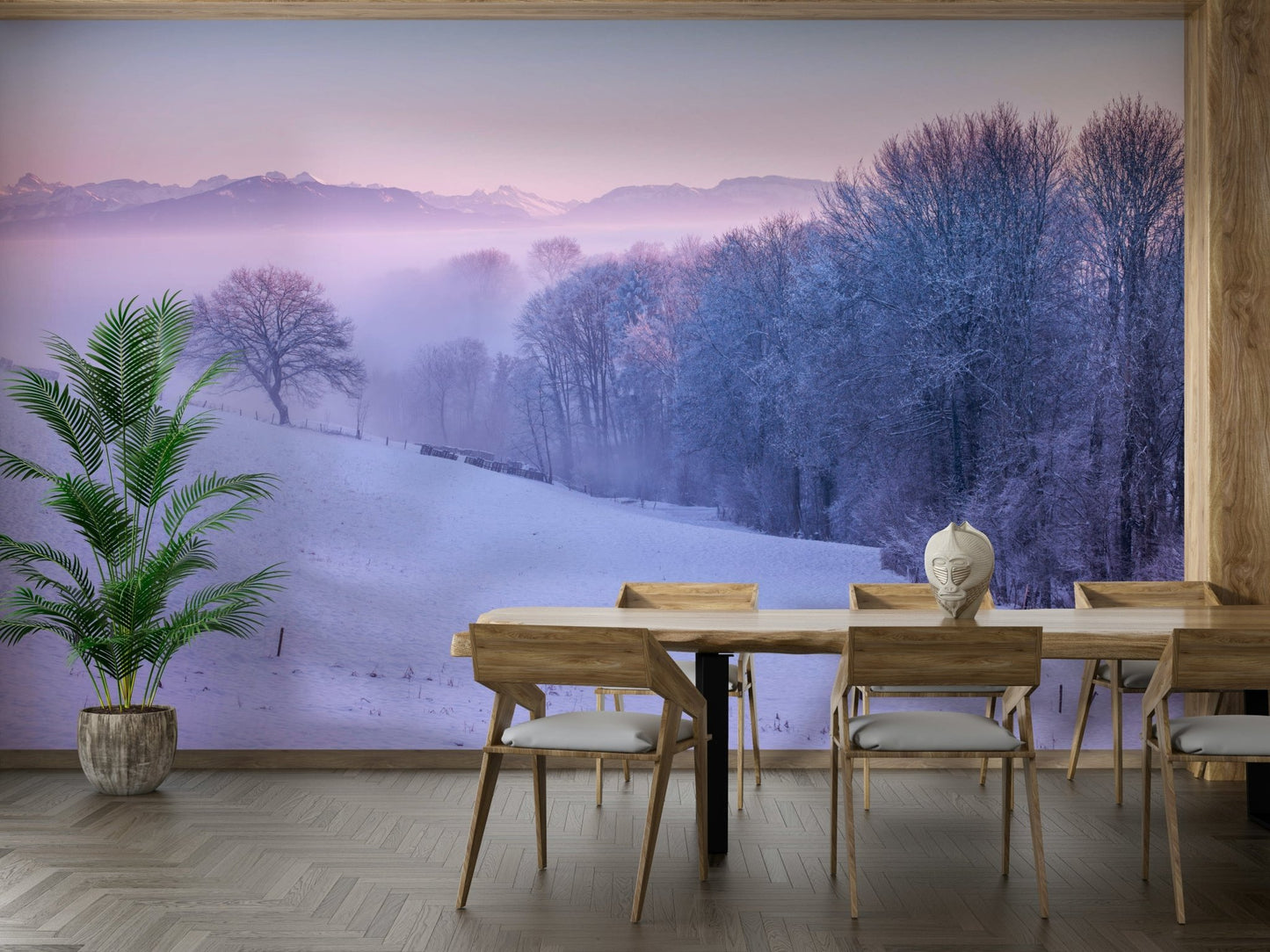 Winter wonderland wall mural for living room

