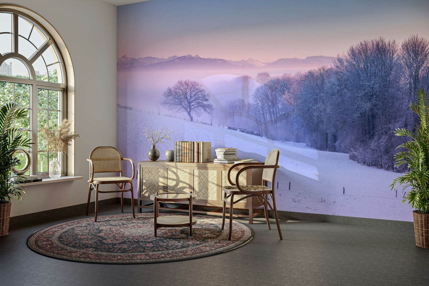Serene winter landscape wall art

