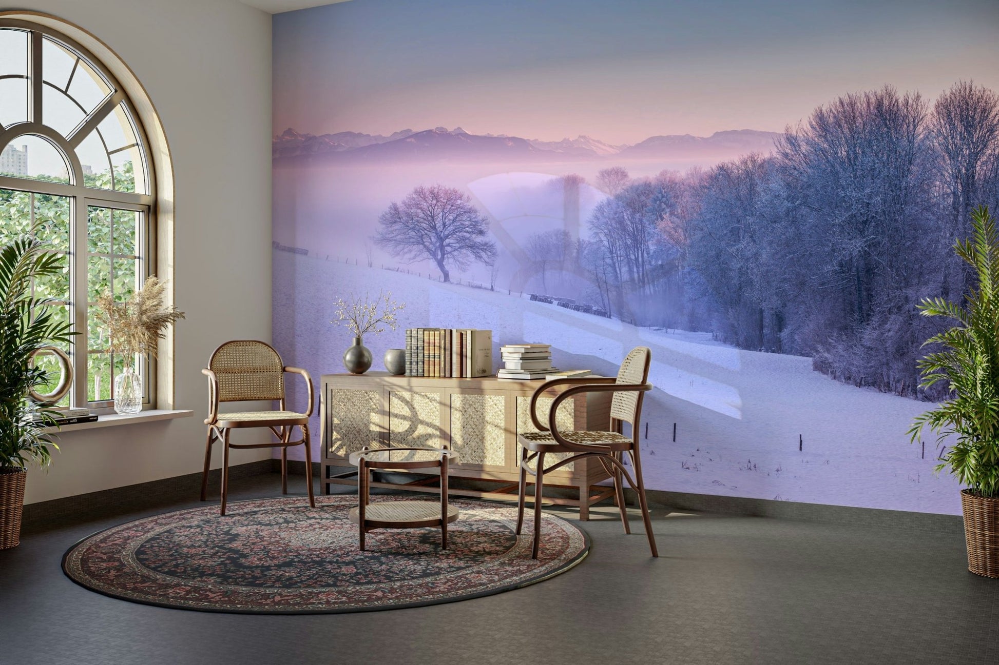 Serene winter landscape wall art

