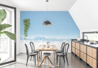 Winter Mountain Wallpaper Mural - Giffywalls