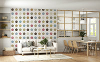 A contemplative gentle design wallpaper mural for a feature wall.