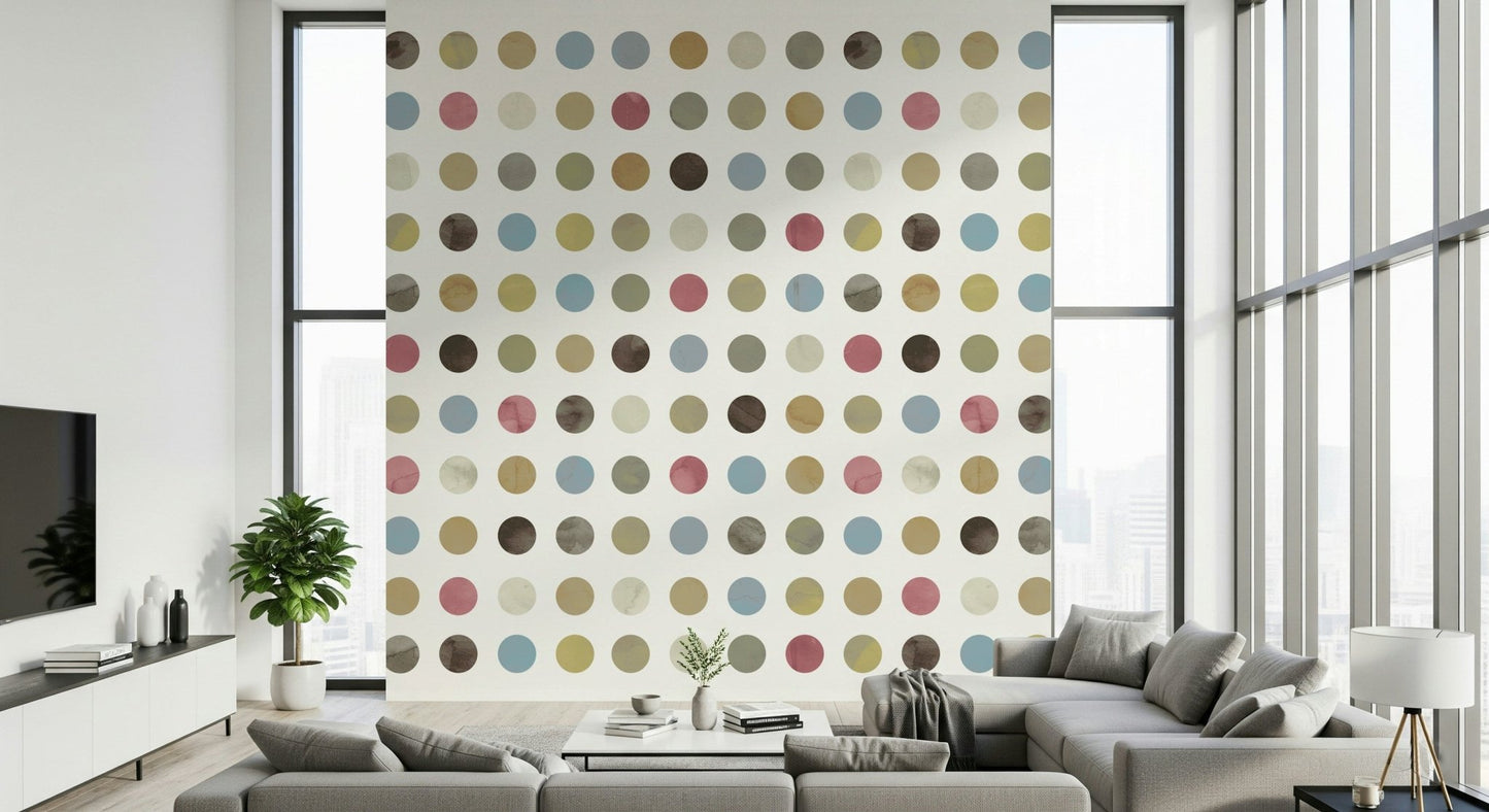 A beautiful modern art wall mural of delicate lines.