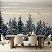 Winter Pine Serenity Wall Mural