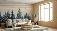 Winter Pine Serenity Wall Mural
