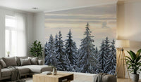 Winter Pine Serenity Wall Mural