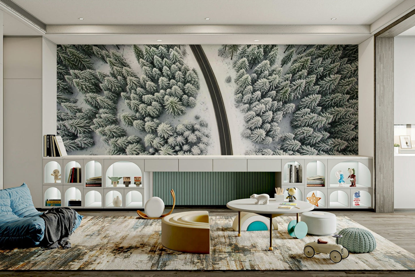 Winter Road Canopy Wall Mural