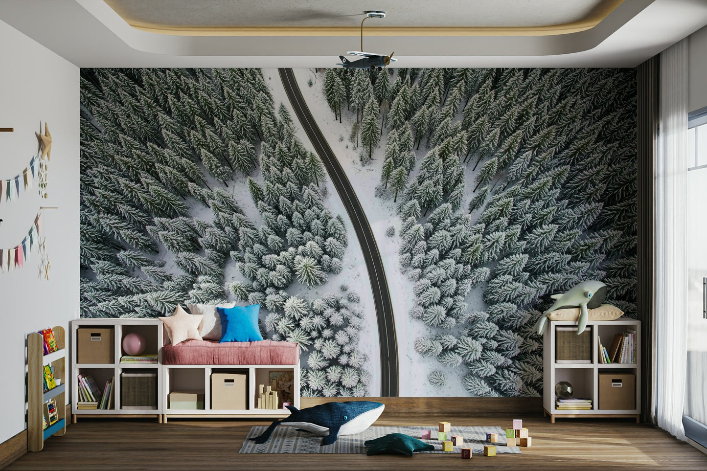 Winter Road Canopy Wall Mural