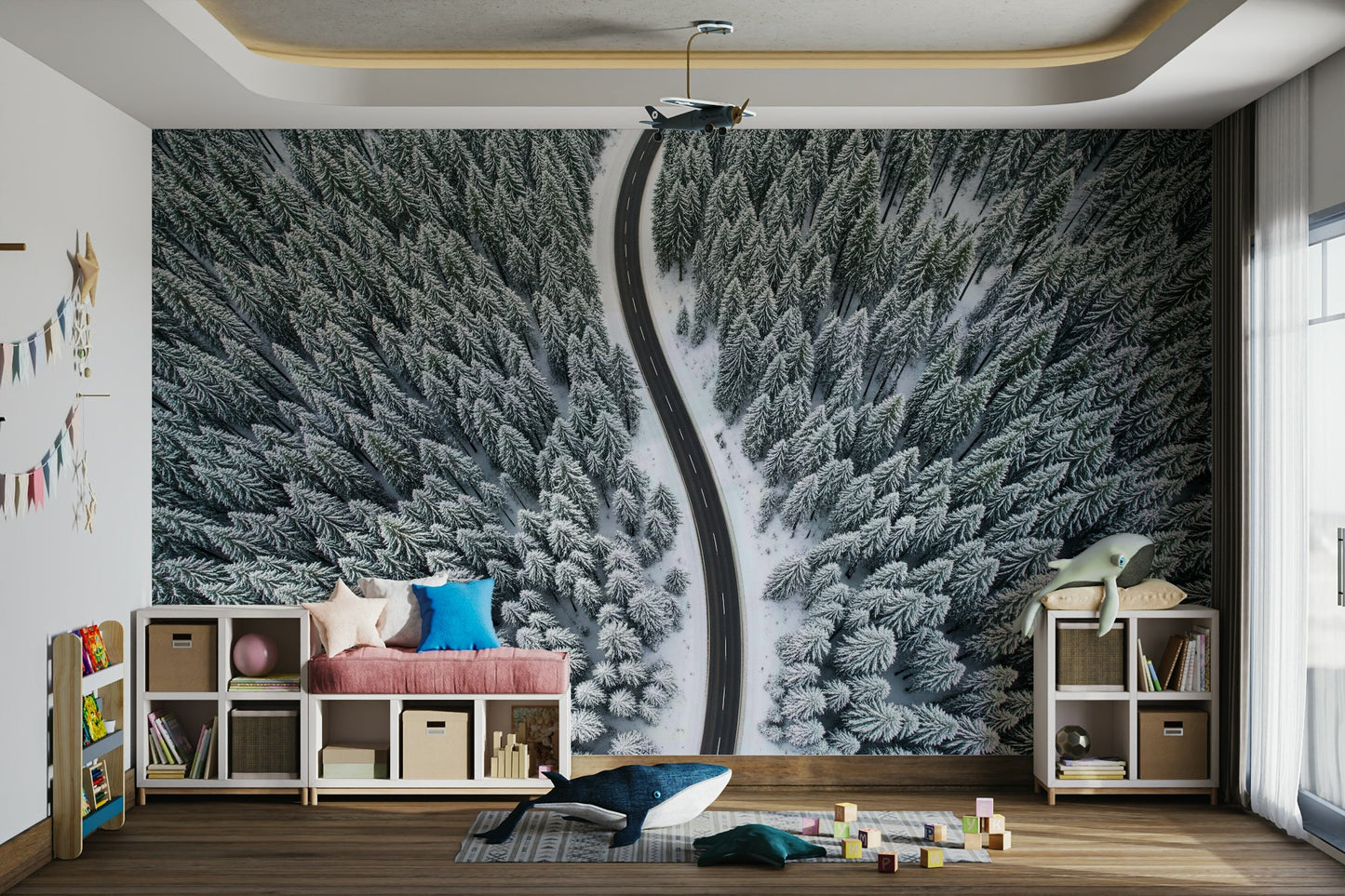 Winter Road Wall Mural