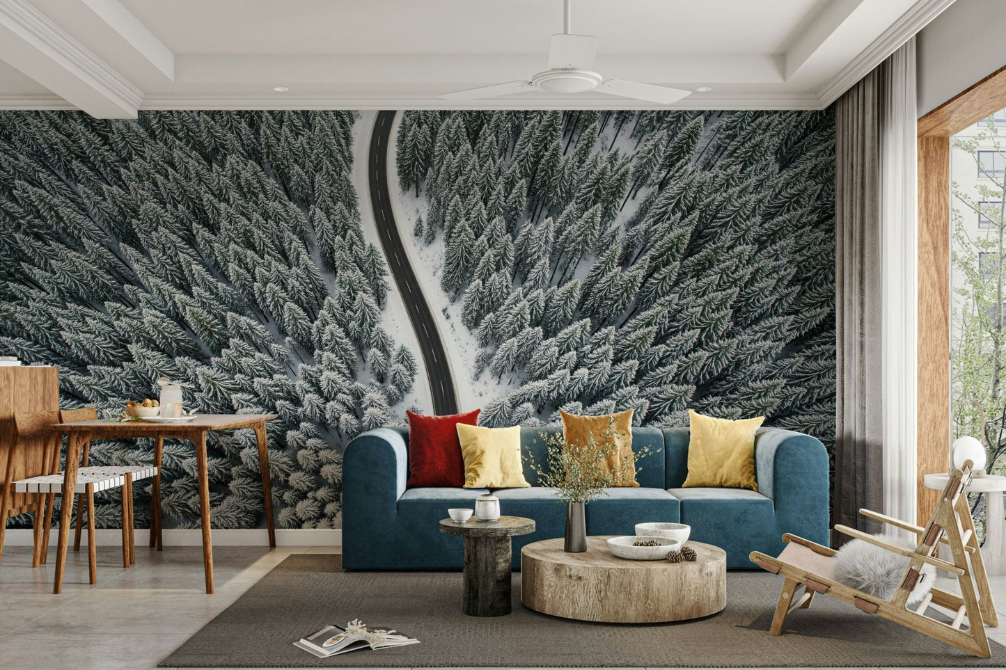 Winter Road Wall Mural