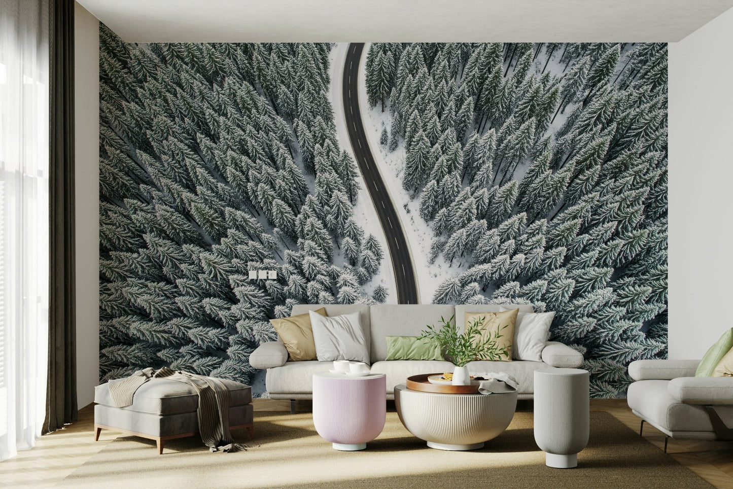 Winter Road Wall Mural