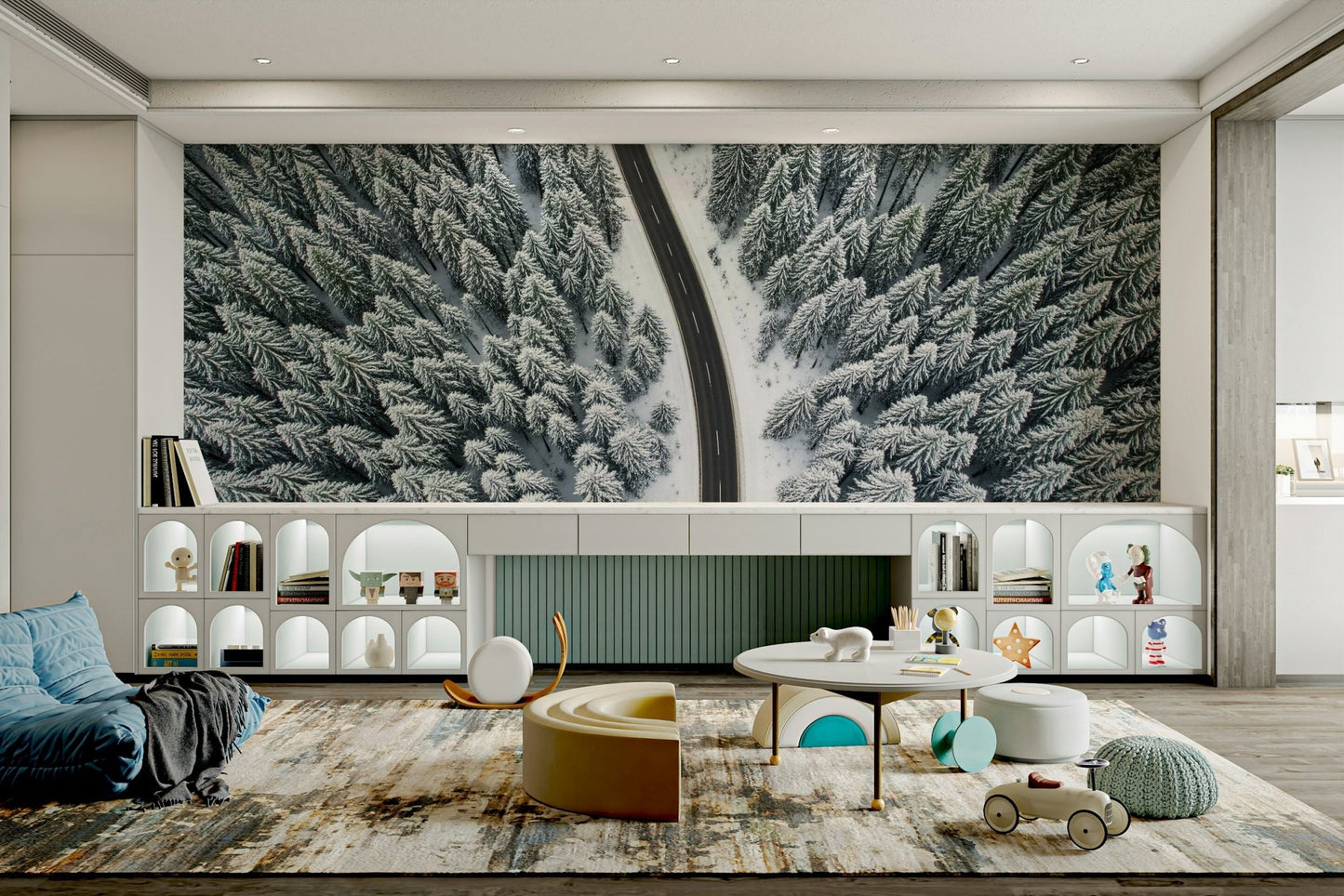Winter Road Wall Mural