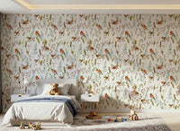 Rustic nature-inspired wall decor for a cozy reading nook or library.